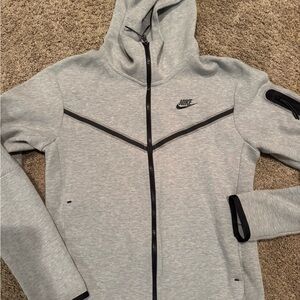 Nike Heather Gray Hoodie with Black Trim
